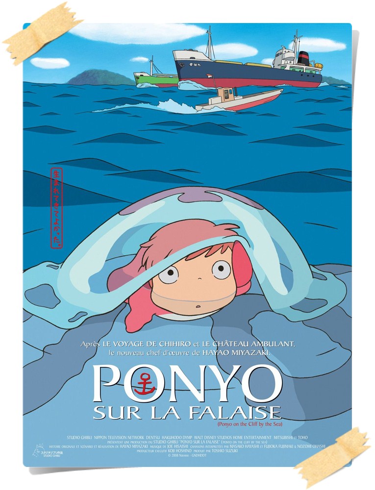 gake no ue no ponyo xlg Küçük Denizkızı Ponyo / Gake no ue no Ponyo (2008) Studio Ghibli Princess Mononoke Ponyo on the Cliff by the Sea My Neighbor Totoro Miyazaki Hayao Miyazaki Anime Animation