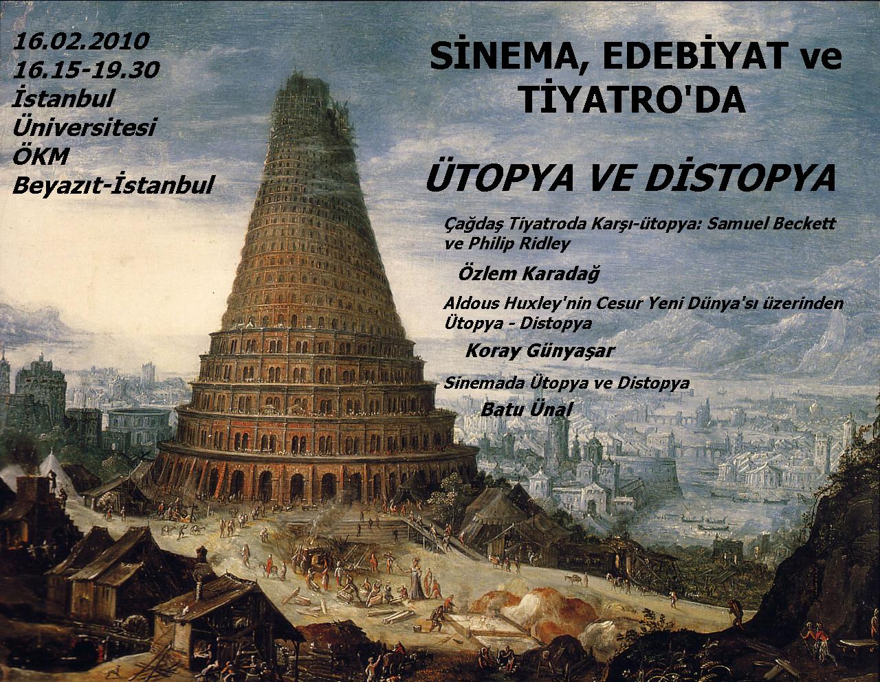 Edebiyat, Sinema ve Tiyatroda: Ütopya ve Distopya 19 – afiş