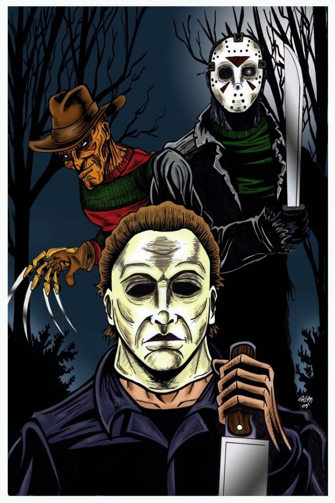 Freddy_Jason_Mike_colored_by_kevinemeinert