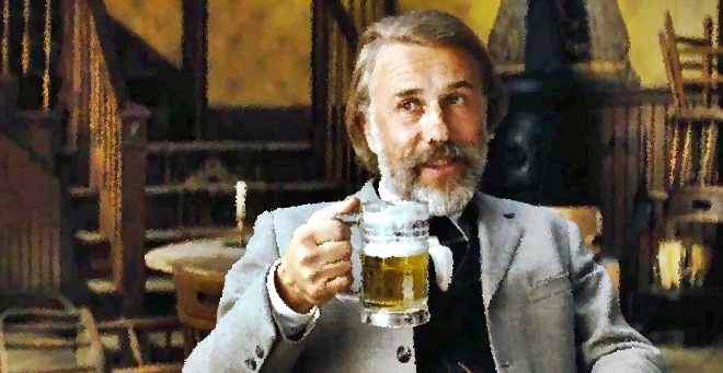 Arjantin Bardakta Özel Dosya: Biralı Filmler ve Diziler  1 – django unchained christoph waltz drinks beer el paso