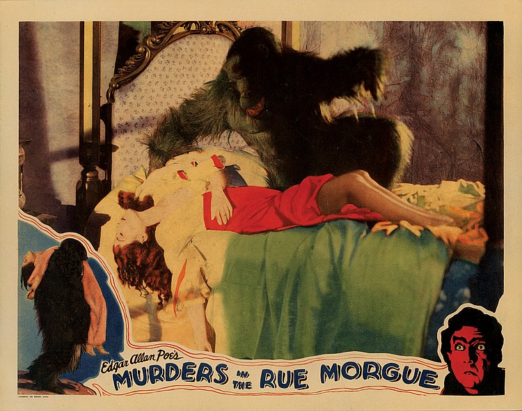 Bela Lugosi Türk Filminde Oynadı! 1 – Lot 396 Bela Lugosi lobby card for Murders in the Rue Morgue.