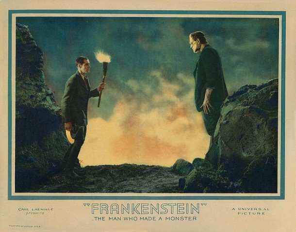 Lot 416 Boris Karloff lobby card for Frankenstein