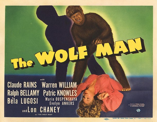 Lot 496 Title-lobby card for The Wolf Man. (114  views)