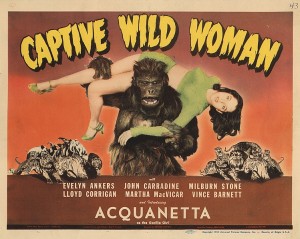 Morris Everett Müzayedesinden Sizin İçin Seçtiklerimiz 39 – Lot 504 Title lobby card for Captive Wild Woman. 109 views