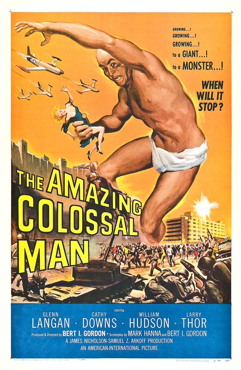 Film Afişlerinde Kız Kaçıran Yaratıklar 1 – amazing colossal man poster 01
