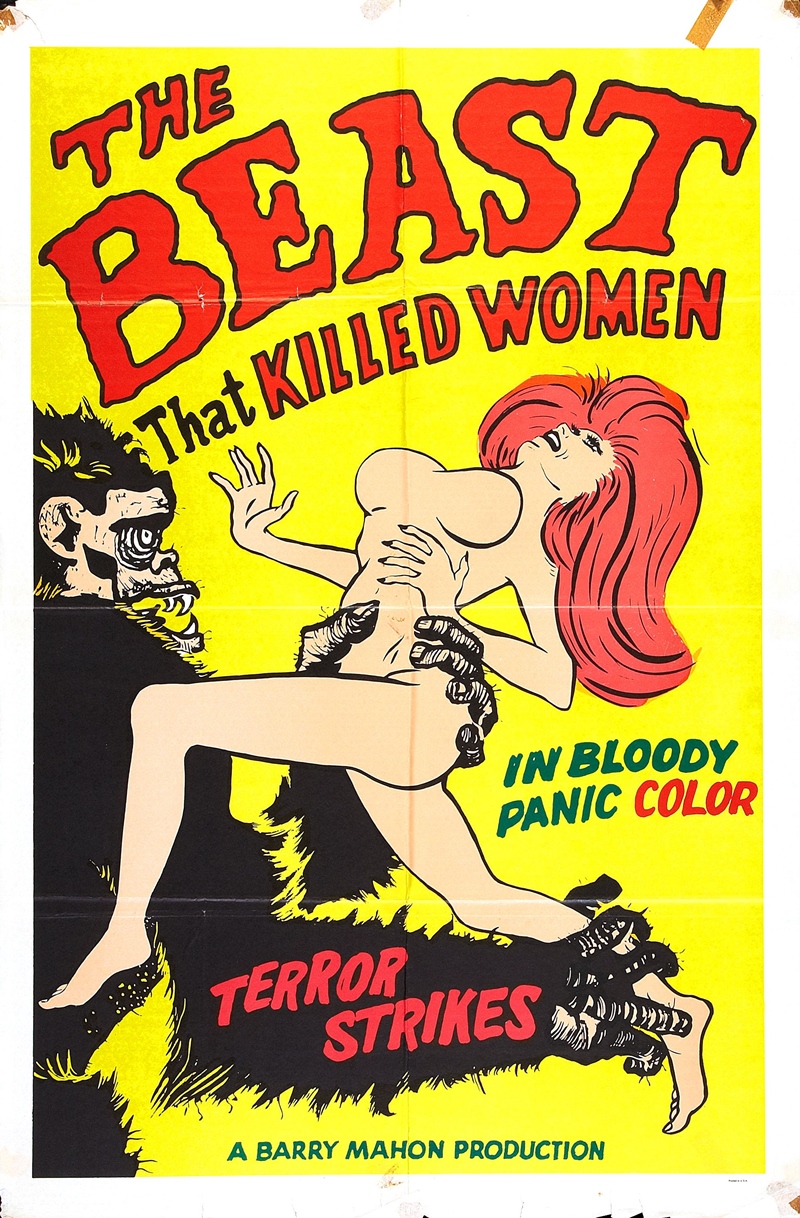Film Afişlerinde Kız Kaçıran Yaratıklar 8 – beast that killed women poster 01