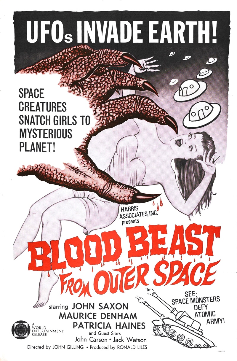 Film Afişlerinde Kız Kaçıran Yaratıklar 14 – blood beast from outer space poster 01