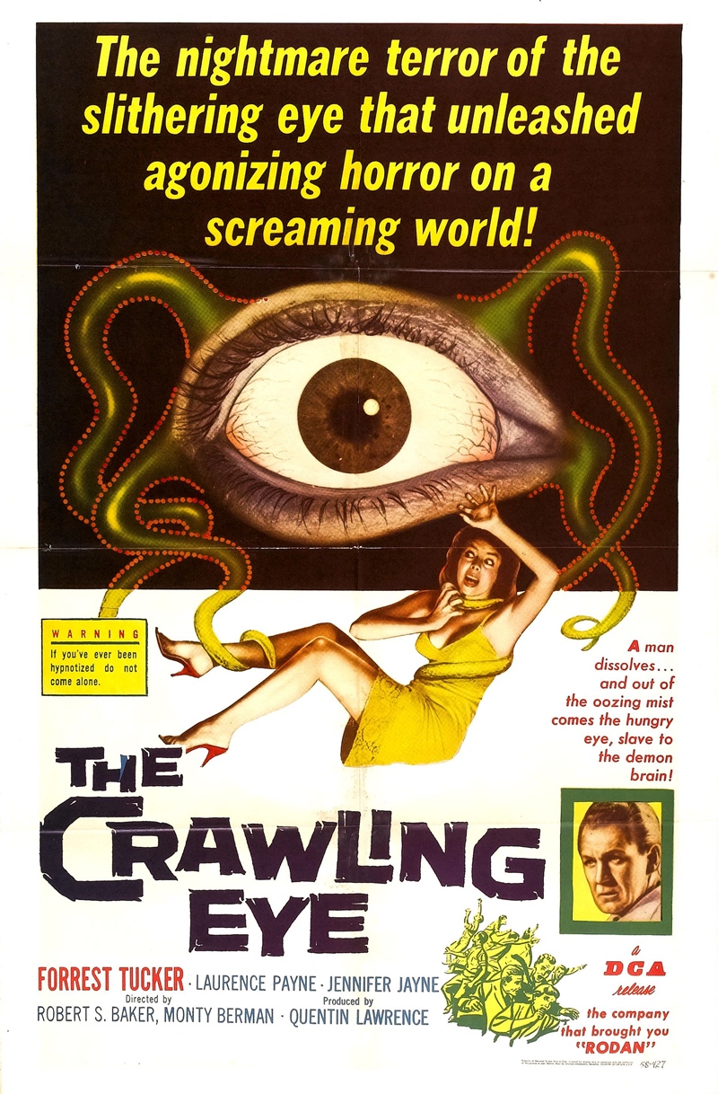 Film Afişlerinde Kız Kaçıran Yaratıklar 25 – crawling eye poster 01