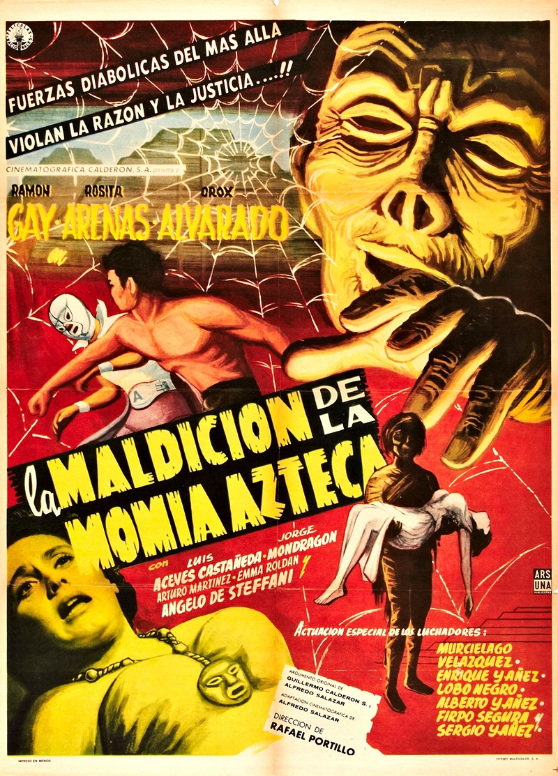 Film Afişlerinde Kız Kaçıran Yaratıklar 32 – curse of aztec mummy poster 01