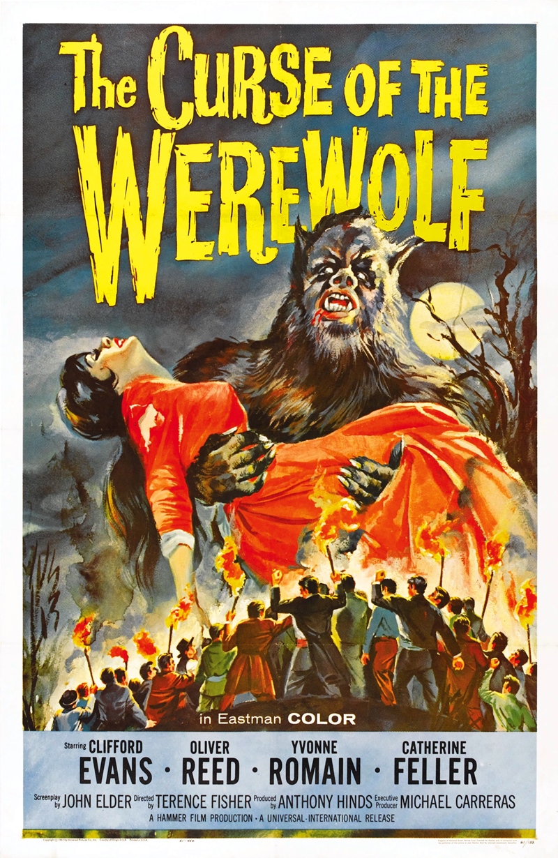 Film Afişlerinde Kız Kaçıran Yaratıklar 35 – curse of werewolf poster 01