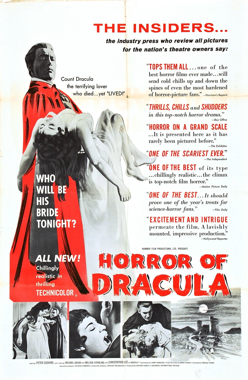 Film Afişlerinde Kız Kaçıran Yaratıklar 40 – dracula 1958 poster 11