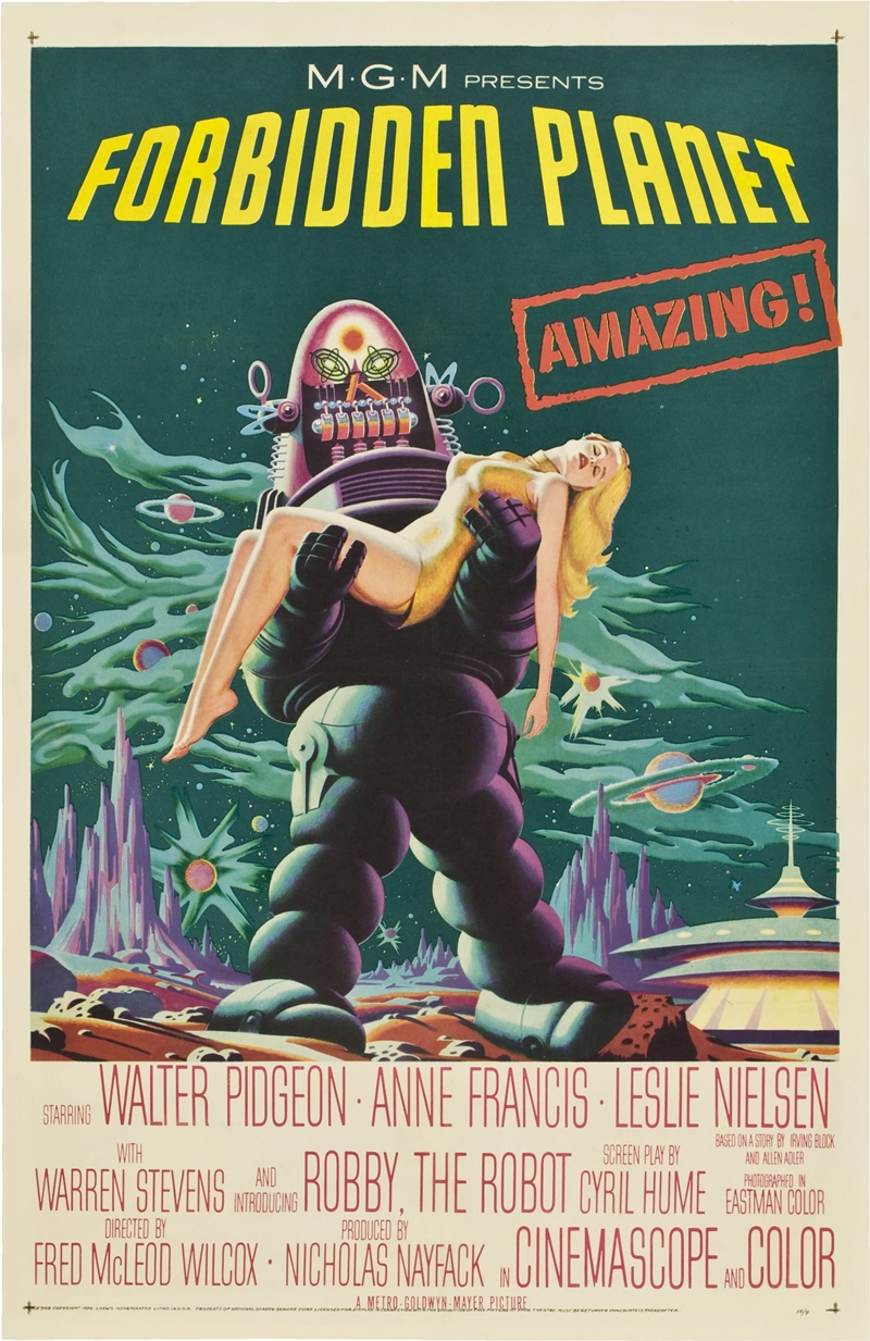 Film Afişlerinde Kız Kaçıran Yaratıklar 45 – forbidden planet poster 01