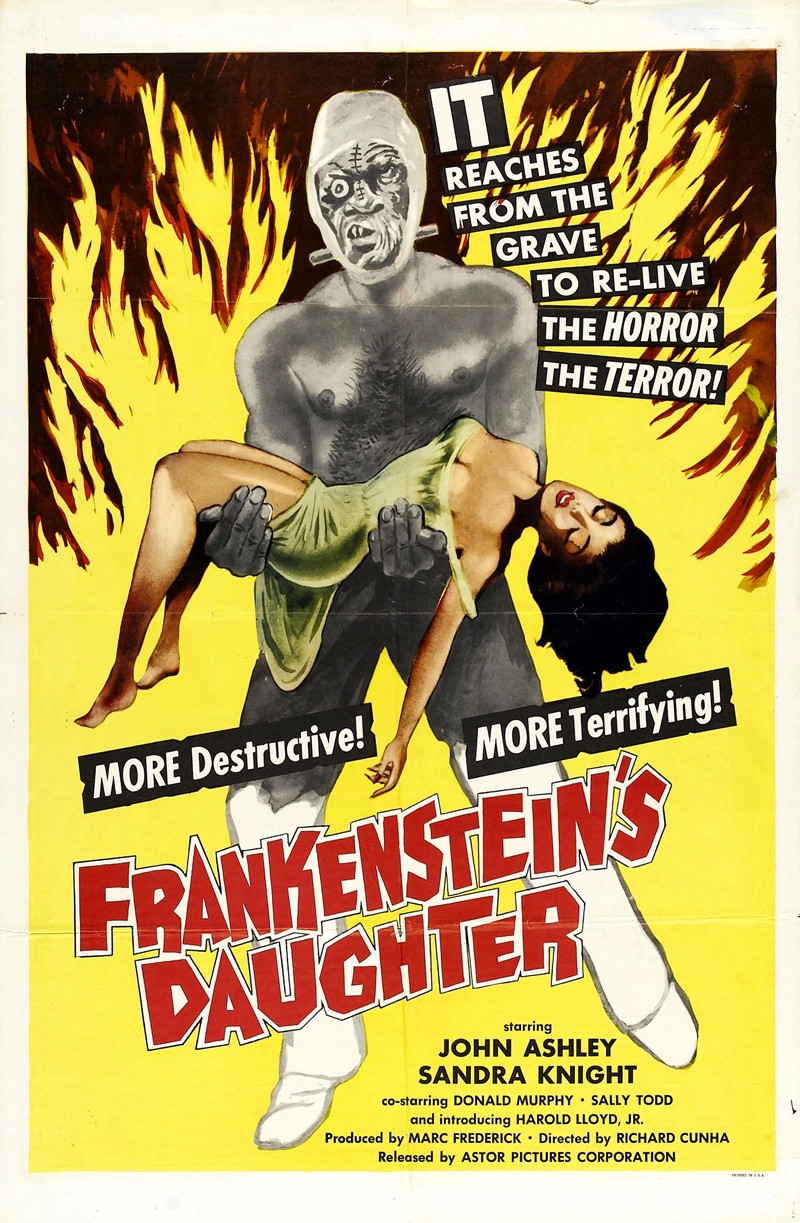 Film Afişlerinde Kız Kaçıran Yaratıklar 48 – frankensteins daughter poster 01