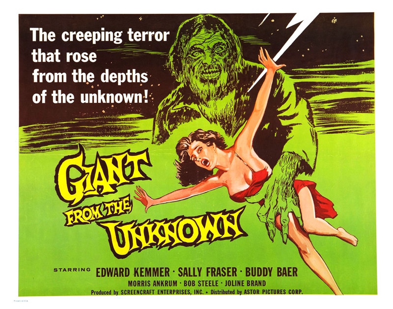 Film Afişlerinde Kız Kaçıran Yaratıklar 54 – giant from unknown poster 02