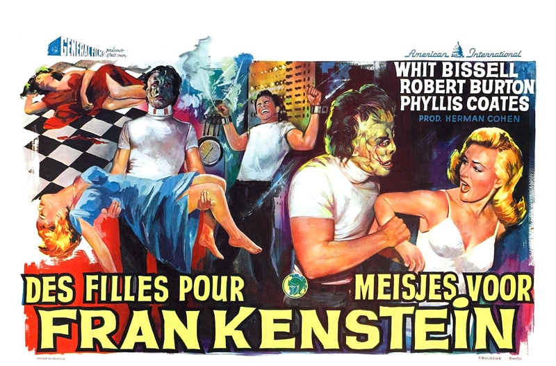 Film Afişlerinde Kız Kaçıran Yaratıklar 63 – i was teenage frankenstein poster 03
