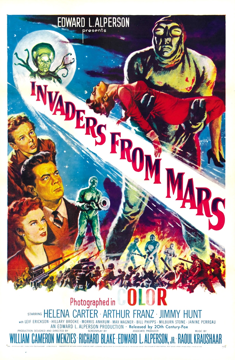 Film Afişlerinde Kız Kaçıran Yaratıklar 65 – invaders from mars poster 01