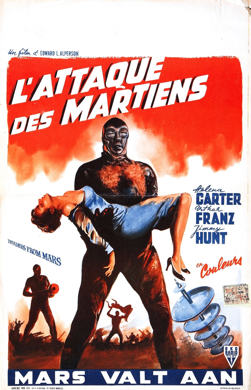 Film Afişlerinde Kız Kaçıran Yaratıklar 66 – invaders from mars poster 07