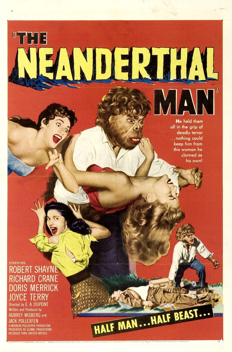 Film Afişlerinde Kız Kaçıran Yaratıklar 91 – neanderthal man poster 01