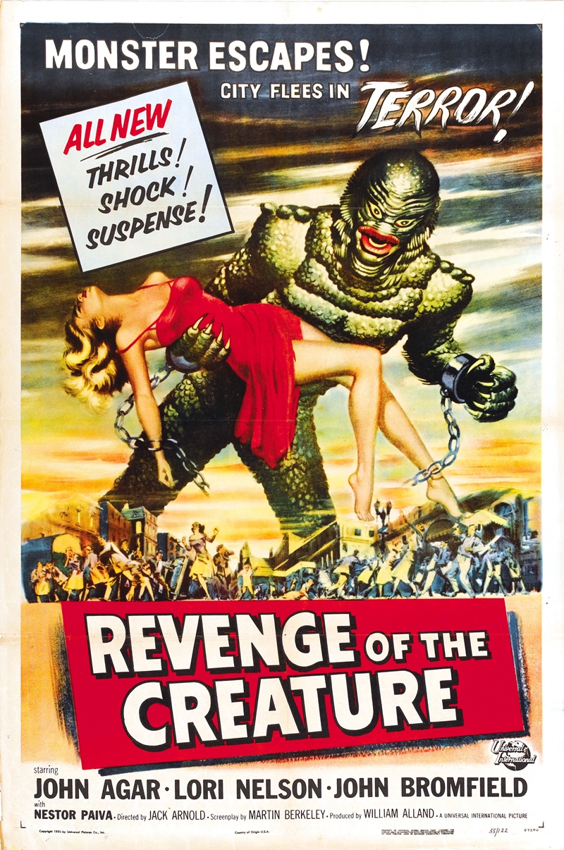 Film Afişlerinde Kız Kaçıran Yaratıklar 104 – revenge of creature poster 01