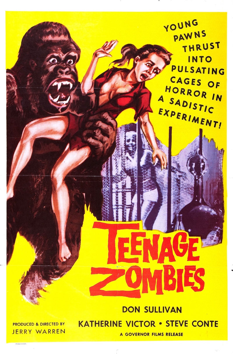 Film Afişlerinde Kız Kaçıran Yaratıklar 116 – teenage zombies poster 01