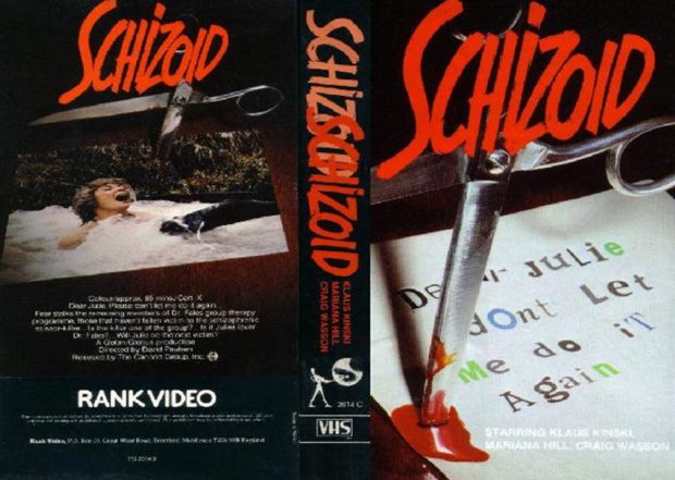 Schizoid (1980) 7 – Schizoid VHS kapak 2