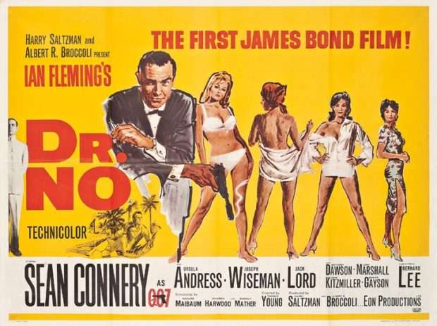Kapitalizmin Bekçi Köpeği: James Bond 5 – mitchell hooks b 1923 dr no 1962 eon united artists british james bond posters