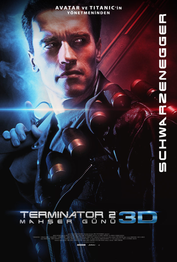 Terminator 2 3D Olarak Yeniden Sinemada 2 – Terminator 2 Mahser Gunu 3D Afis