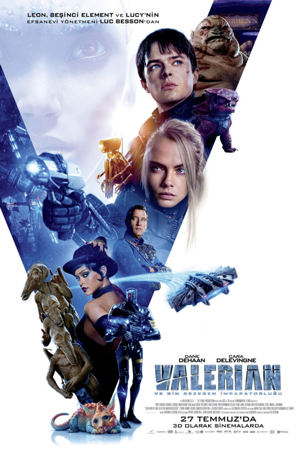 Valerian ve Bin Gezegen İmparatorluğu 1 – Valerian final campaign poster TR