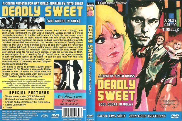 Tinto Brass'tan Bambaşka Bir Film: Deadly Sweet (1967) 8 – Deadly Sweet DVD kapak