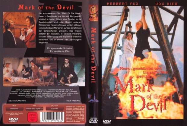 Erken Dönem İşkence Pornolarından: Mark of the Devil (1970) 35 – Mark of the Devil 1970 DVD kapak