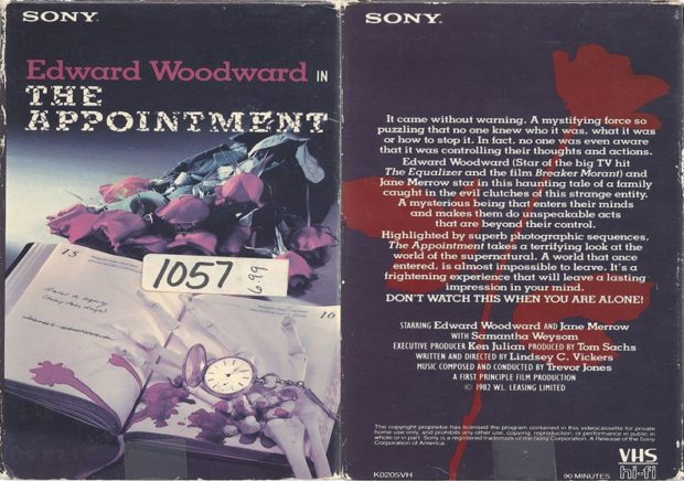 Az Bilinen Kült Filmlerden: The Appointment (1981) 9 – The Appointment VHS kapak 3